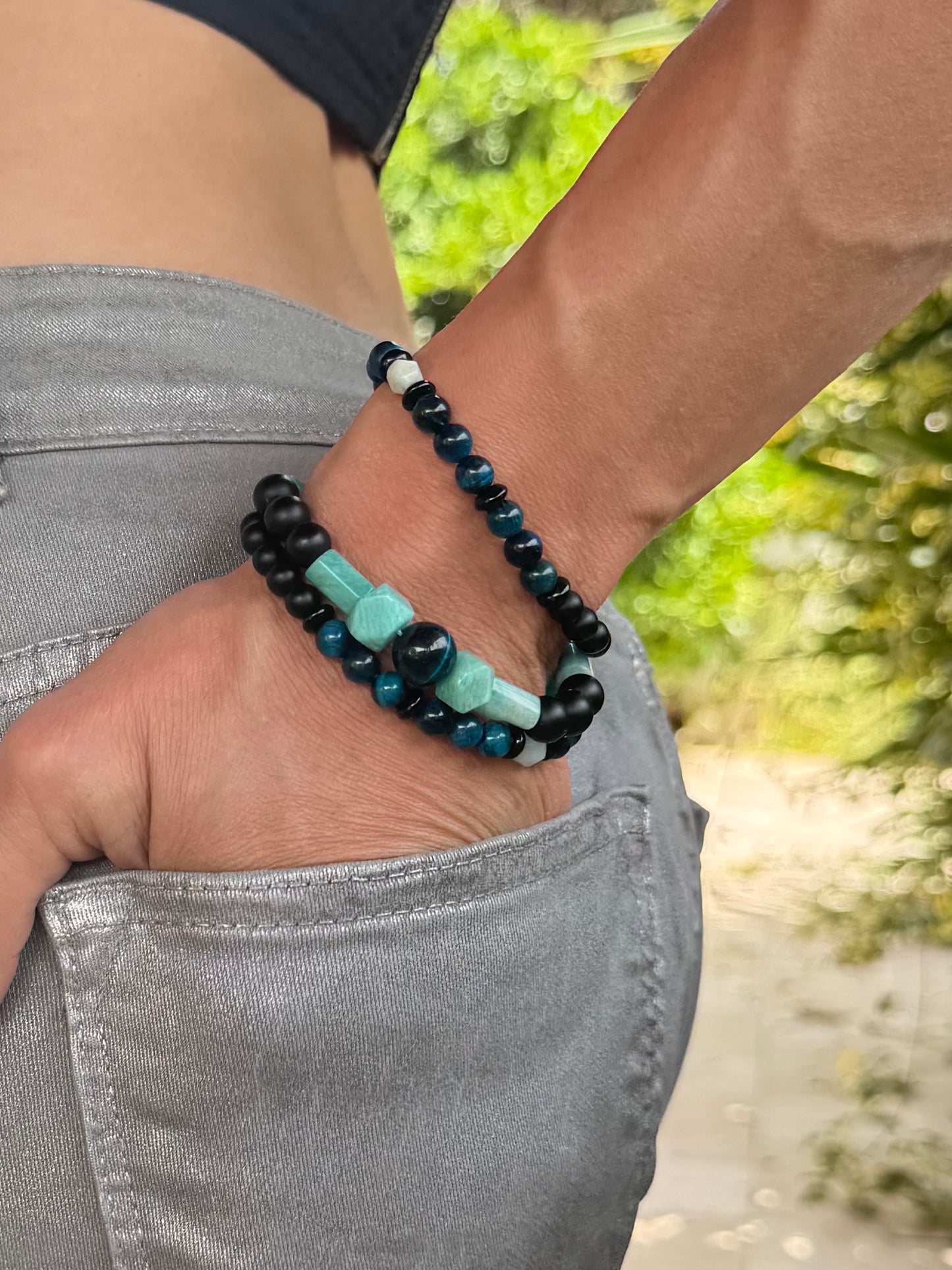 שרשרת צמיד גלי הים העמוק